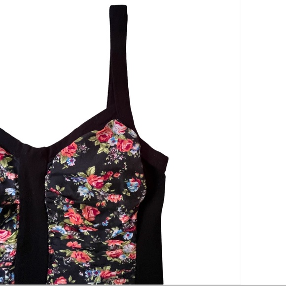 Bailey 44 Anthropologie Print Divide Dress in Black Motif, sz Med - Picture 5 of 9